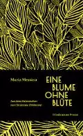 Buchcover von „Eine Blume ohne Blüte“ von Maria Messina. Das Design zeigt gelbe abstrakte Blätter auf schwarzem Hintergrund.